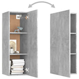 8 Piece TV Cabinet Set Concrete Grey Engineered Wood - 45-Degree Angle