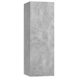 8 Piece TV Cabinet Set Concrete Grey Engineered Wood - Close-Up Angle