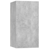 4 Piece TV Cabinet Set Concrete Grey Engineered Wood - 45-Degree Angle