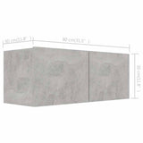 4 Piece TV Cabinet Set Concrete Grey Engineered Wood