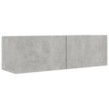 6 Piece TV Cabinet Set Concrete Grey Engineered Wood - Top-Down View
