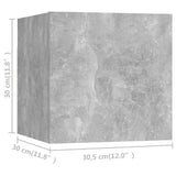 6 Piece TV Cabinet Set Concrete Grey Engineered Wood - Close-Up Angle