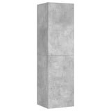 4 Piece TV Cabinet Set Concrete Grey Engineered Wood - 45-Degree Angle