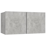 5 Piece TV Cabinet Set Concrete Grey Engineered Wood - Top-Down View