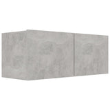 5 Piece TV Cabinet Set Concrete Grey Engineered Wood - 45-Degree Angle