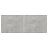 TV Cabinets 3 pcs Concrete Grey Engineered Wood - Top-Down View