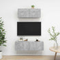 2 Piece TV Cabinet Set Concrete Grey Engineered Wood
