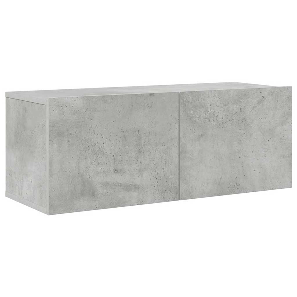 8 Piece TV Cabinet Set Concrete Grey Engineered Wood
