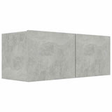 6 Piece TV Cabinet Set Concrete Grey Engineered Wood - 45-Degree Angle
