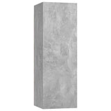 4 Piece TV Cabinet Set Concrete Grey Engineered Wood - 45-Degree Angle