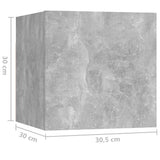 4 Piece TV Cabinet Set Concrete Grey Engineered Wood - Close-Up Angle
