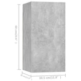 9 Piece TV Cabinet Set Concrete Grey Engineered Wood