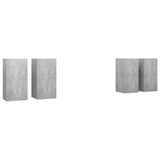 TV Cabinets 4 pcs Concrete Grey 30.5x30x60 cm Engineered Wood - Front View