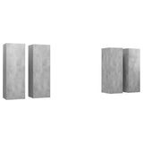 TV Cabinets 4 pcs Concrete Grey 30.5x30x90 cm Engineered Wood - Front View