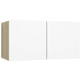 TV Cabinets 4 pcs White and Sonoma Oak 60x30x30 cm Engineered Wood