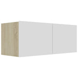 TV Cabinets 4 pcs White and Sonoma Oak 80x30x30 cm Engineered Wood