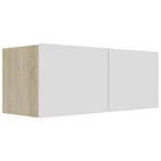 4 Piece TV Cabinet Set White and Sonoma Oak 80x30x30 cm Engineered Wood