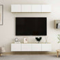 4 Piece TV Cabinet Set White and Sonoma Oak 80x30x30 cm Engineered Wood