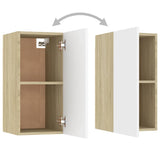 3 Piece TV Cabinet Set White and Sonoma Oak Engineered Wood - Extra Image