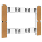 10 Piece TV Cabinet Set High Gloss White Engineered Wood - Extra Image