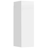 3 Piece TV Cabinet Set High Gloss White Engineered Wood