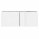 3 Piece TV Cabinet Set High Gloss White Engineered Wood