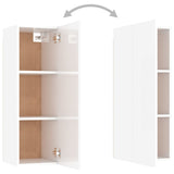 5 Piece TV Cabinet Set High Gloss White Engineered Wood - Close-Up Angle