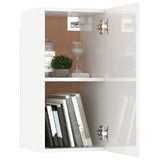 3 Piece TV Cabinet Set High Gloss White Engineered Wood
