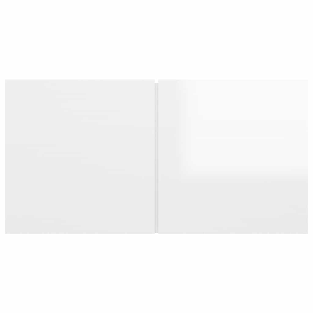 3 Piece TV Cabinet Set High Gloss White Engineered Wood