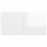 3 Piece TV Cabinet Set High Gloss White Engineered Wood