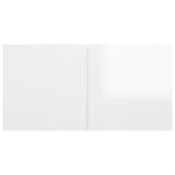 7 Piece TV Cabinet Set High Gloss White Engineered Wood