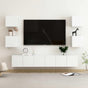 7 Piece TV Cabinet Set High Gloss White Engineered Wood
