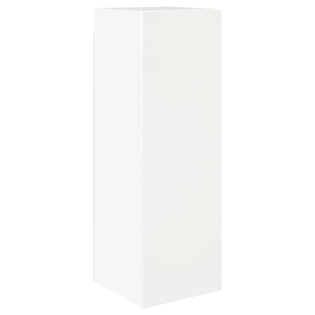 4 Piece TV Cabinet Set High Gloss White Engineered Wood
