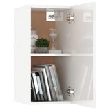 7 Piece TV Cabinet Set High Gloss White Engineered Wood - 45-Degree Angle