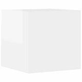 8 Piece TV Cabinet Set High Gloss White Engineered Wood