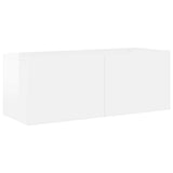 8 Piece TV Cabinet Set High Gloss White Engineered Wood