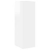8 Piece TV Cabinet Set High Gloss White Engineered Wood - Low Angle