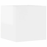 8 Piece TV Cabinet Set High Gloss White Engineered Wood