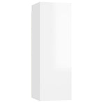 9 Piece TV Cabinet Set High Gloss White Engineered Wood