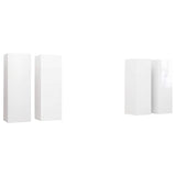 4 Piece TV Cabinet Set High Gloss White 30,5x30x90 cm Engineered Wood