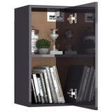 4 Piece TV Cabinet Set High Gloss Grey Engineered Wood - Rear View