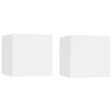 Bedside Cabinets 2 pcs White 30.5x30x30 cm Engineered Wood