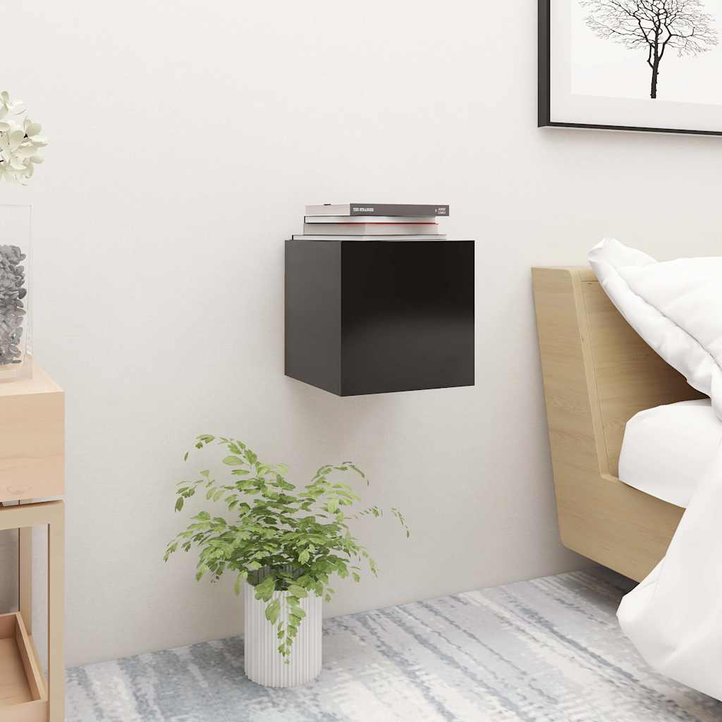 Bedside Cabinet Black 30,5x30x30 cm Engineered Wood