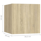 Bedside Cabinet Sonoma Oak 30.5x30x30 cm Engineered Wood