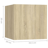 Bedside Cabinet Sonoma Oak 30.5x30x30 cm Engineered Wood - Extra Image