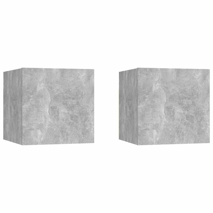Bedside Cabinets 2 pcs Concrete Grey 30.5x30x30 cm