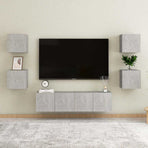 Bedside Cabinets 2 pcs Concrete Grey 30.5x30x30 cm