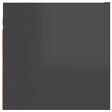 Bedside Cabinet High Gloss Grey 30.5x30x30 cm Engineered Wood - Rear View