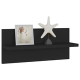 Wall Shelves 2 pcs Black 40x11.5x18 cm Engineered Wood