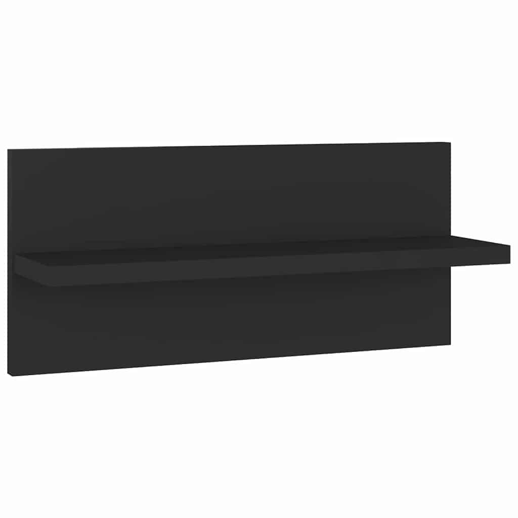 Wall Shelves 2 pcs Black 40x11.5x18 cm Engineered Wood